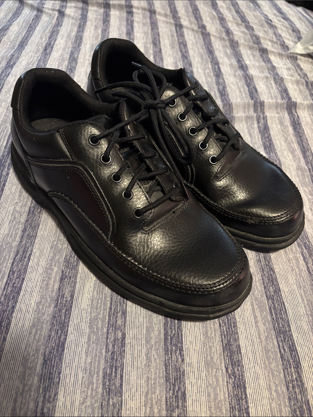 Rockport Men's Black Leather Lace-Up Comfort Walking Shoes